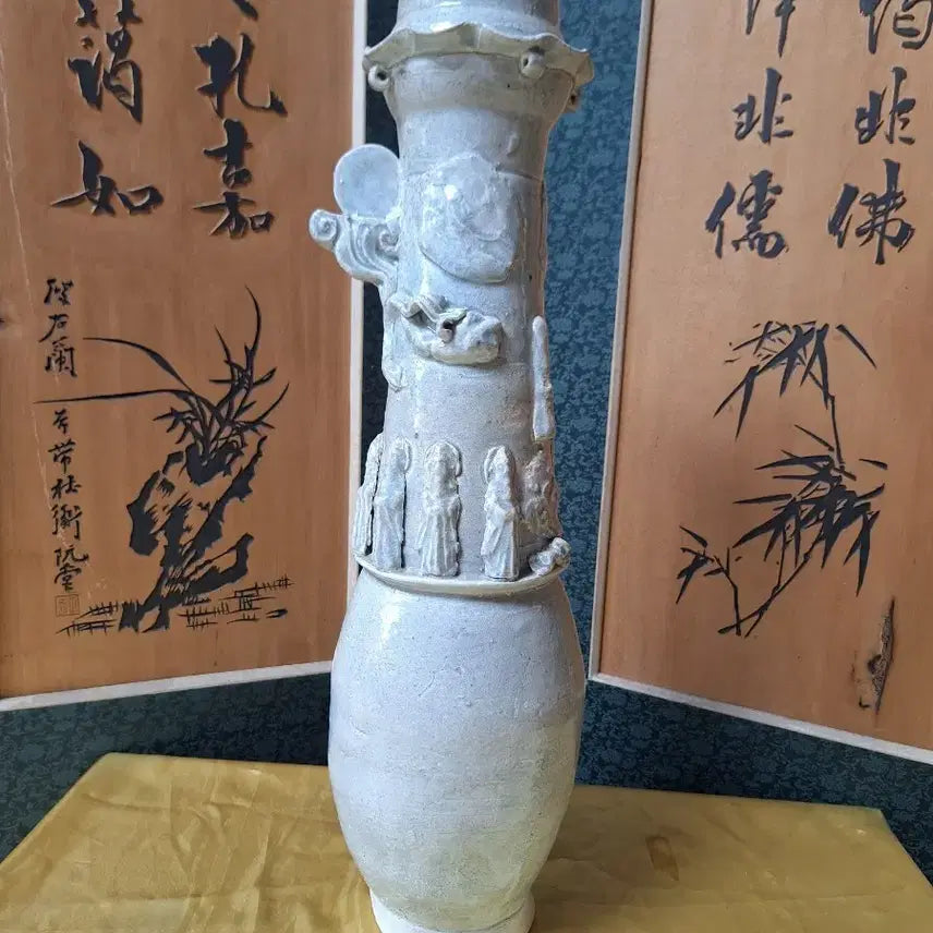 [BUNJANG] Song Dynasty Qu Chang Style Celadon Porcelain Vase / 송나라  곡창 도자기 진품