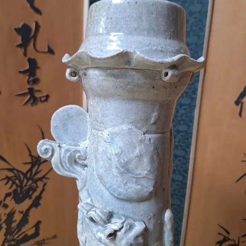 [BUNJANG] Song Dynasty Qu Chang Style Celadon Porcelain Vase / 송나라  곡창 도자기 진품