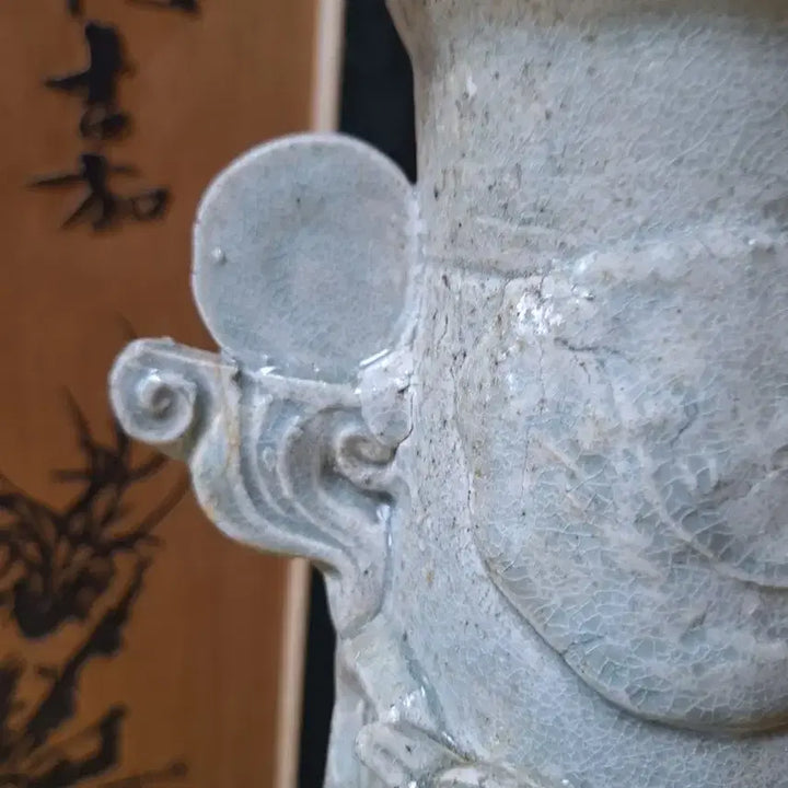[BUNJANG] Song Dynasty Qu Chang Style Celadon Porcelain Vase / 송나라  곡창 도자기 진품