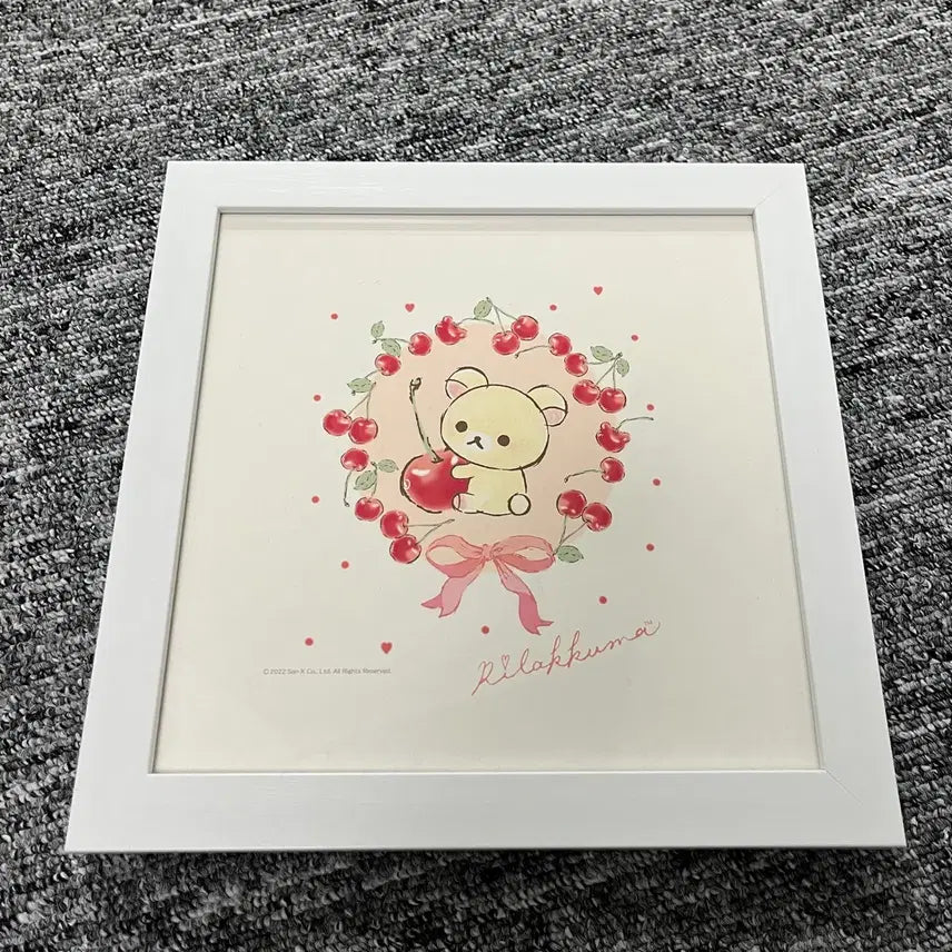 [BUNJANG] Rilakkuma Store Korilakkuma Cherry Frame / 리락쿠마스토어 코리락쿠마 체리 프레임 액자