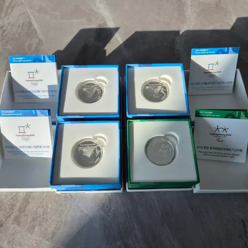 [BUNJANG] 2018 Pyeongchang Winter Olympics Commemorative Silver Coin Set / 평창 동계올림픽 기념 은화4종 프루프은화