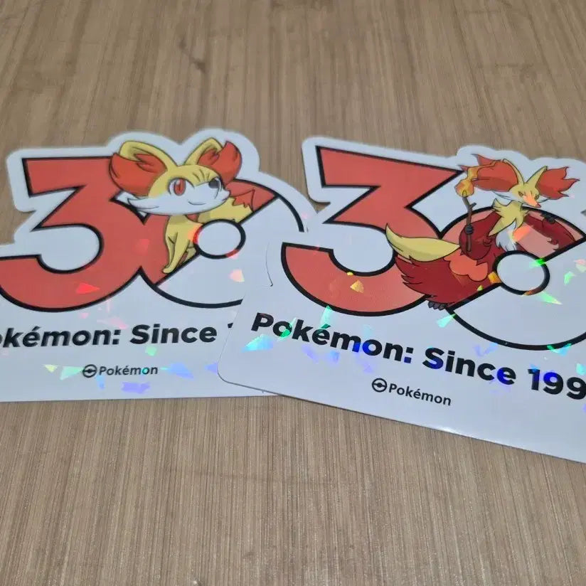 [BUNJANG] Pokemon 30th Anniversary Logo Stickers Bundle Set / 포켓몬 30주년 로고 스티커 30주년 스티커 푸호꼬 마폭시 일괄 판매