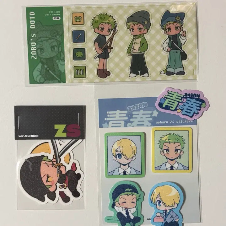 [BUNJANG] One Piece Zoro/Sanji Sticker Bundle Set / 원피스 담요님 조로 / 상디 / 조로산 스티커 일괄