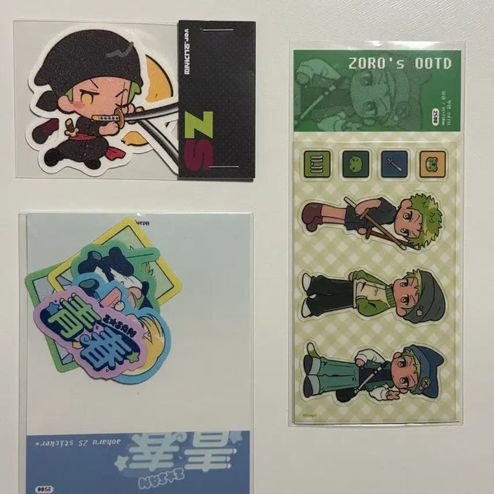 [BUNJANG] One Piece Zoro/Sanji Sticker Bundle Set / 원피스 담요님 조로 / 상디 / 조로산 스티커 일괄