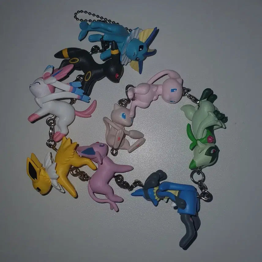 [BUNJANG] Pokemon Gacha Connecting Figures Bundle Set / 포켓몬스터 대롱 연결 가챠 냐오하 루카리오 샤미드 블래키 님피아 뮤 일괄