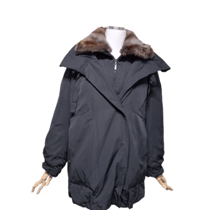 [BUNJANG] Muskrat Color Block Double Layered Duck Down Padded Jumper (Women&