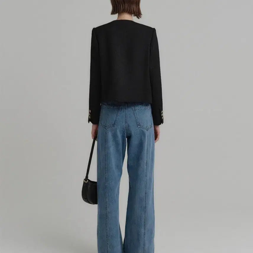 [BUNJANG] Lookast Beca Tweed Jacket Black / [새상품] 룩캐스트 베카 트위드 자켓 블랙
