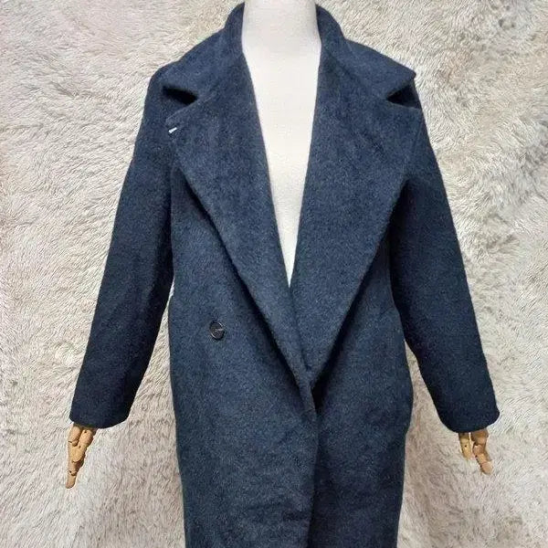 [BUNJANG] It Misha Rue Alpaca Wool Blend Tailored Coat Navy / 잇미샤RUE 알파카 정품 여자 겨울용 여성 테일러드모직코트자켓79-155