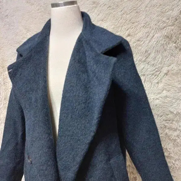 [BUNJANG] It Misha Rue Alpaca Wool Blend Tailored Coat Navy / 잇미샤RUE 알파카 정품 여자 겨울용 여성 테일러드모직코트자켓79-155