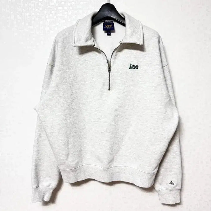 [BUNJANG] Lee Small Logo Half-Zip Sweatshirt Oversized Fit / [S,90]Lee 스몰로고 반집업 맨투맨 오버핏