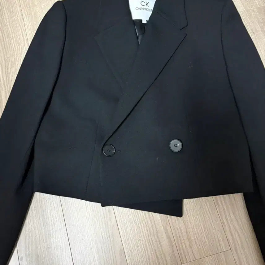 [BUNJANG] Calvin Klein Black Crop Jacket / CK 캘빈클라인 블랙 크롭 자켓