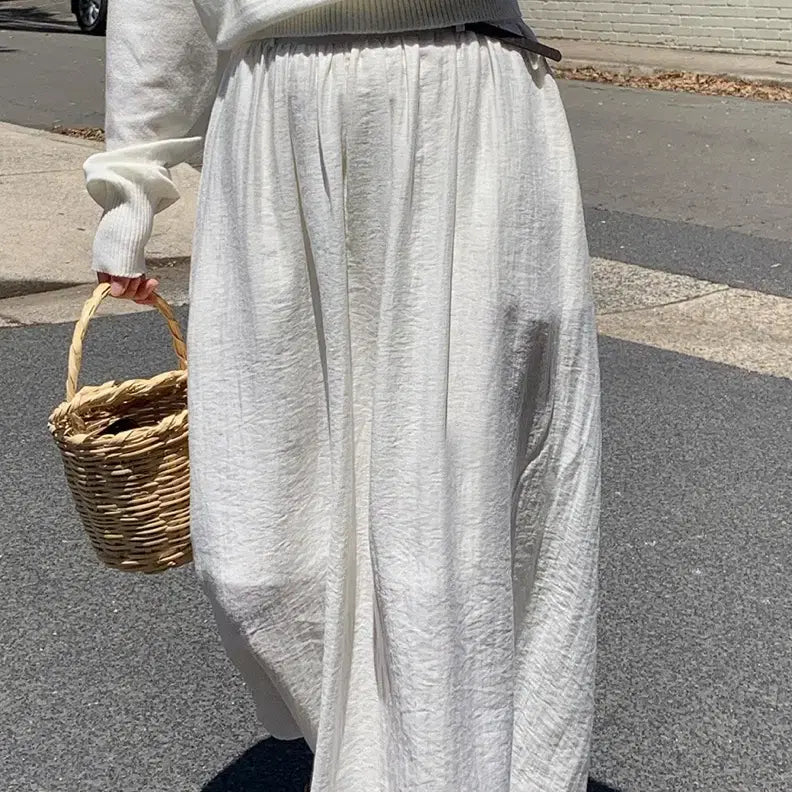 [BUNJANG] Edmore Linen Flare Long Skirt / 새상품 / 에드모어 린넨 플레어 롱스커트