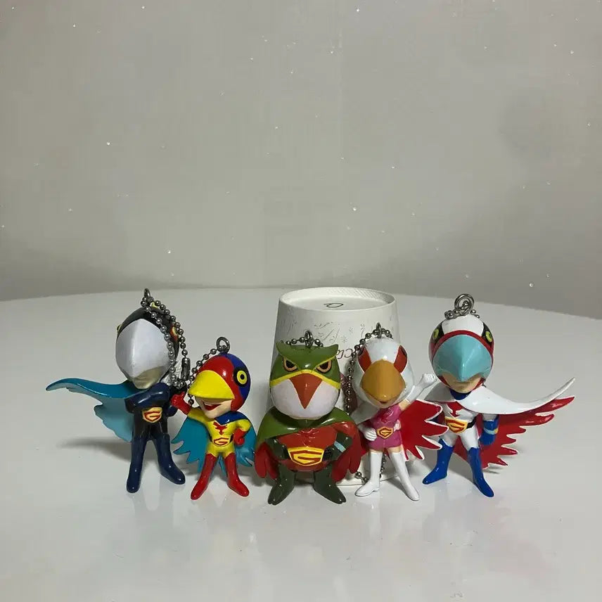 [BUNJANG] Eagle Five Gatchaman Keyring Figure Bundle Set / (일괄) 독수리 오형제 열쇠고리 키링 피규어