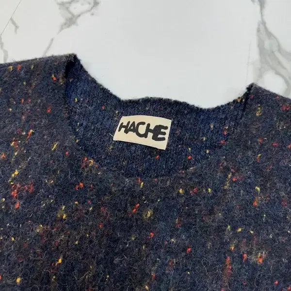 [BUNJANG] HACHE Navy Heathered Knit / HACHE 하쉬 네이비 보카시 니트