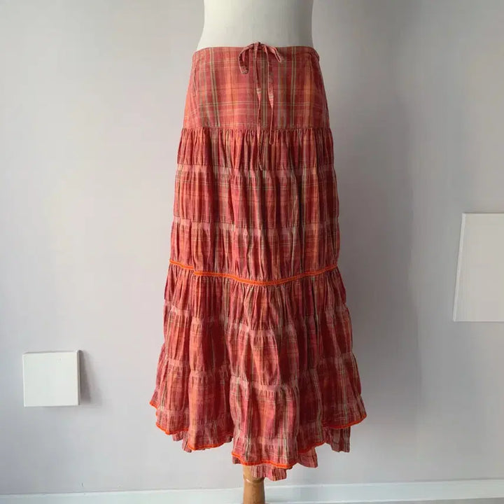 [BUNJANG] Oilily Check Midi Skirt Size 26 / 업뎃완료 26 oilily 오일릴리 체크 스커트