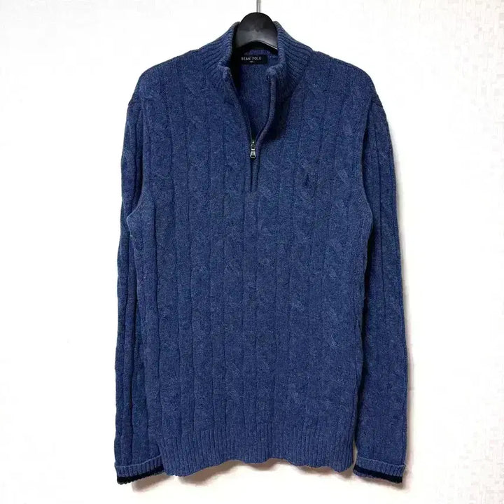 [BUNJANG] Beanpole Wool Half-Zip Knit Sweater / [L,100]빈폴 울 반집업 니트 스웨터 하프집업