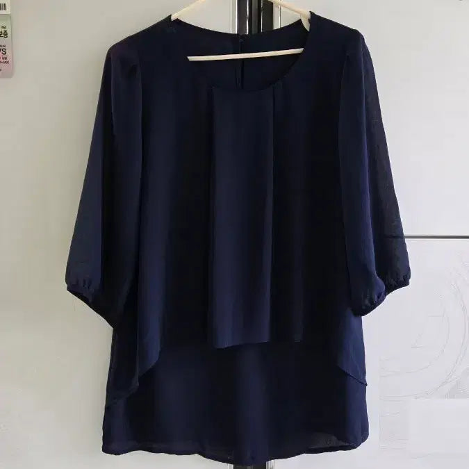 [BUNJANG] Navy Blouse (Size 55-66) / 블라우스 55~66 FREE 네이비