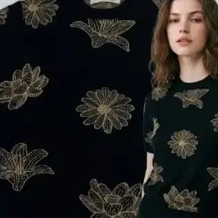 [BUNJANG] Mardi Mercredi Flower Knit Top / 마르디메크르디 플라워 니트 탑 ~F