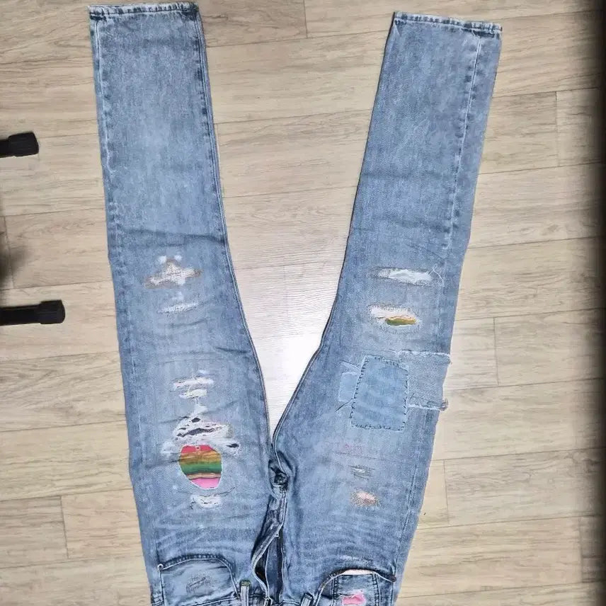 [BUNJANG] Polo Ralph Lauren Patchwork Distressed Denim Jeans / 폴로 청바지