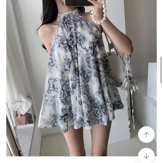 [BUNJANG] Flower Dior Pattern Dress / 프라워 디올 패턴 원피스