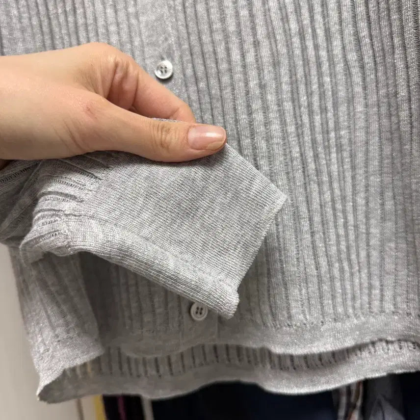 [BUNJANG] SJSJ Glitter Collar Knit Cardigan / (할인가)26ss 한섬 sjsj 글리터 칼라 니트 가디건