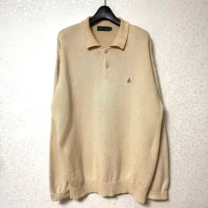 [BUNJANG] Beanpole Collar Knit Sweater Oversized Fit / [XL,105]빈폴 카라 니트 스웨터 오버핏 beanpole