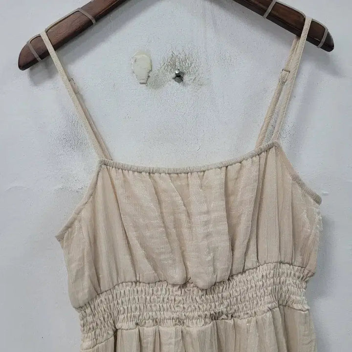 [BUNJANG] Ivory Pearl Strap Long Dress / 아이보리 펄 끈 롱 원피스
