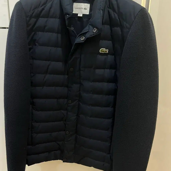 [BUNJANG] Lacoste Navy Knit Padding L (Size 105-107) / 라코스테 네이비 니트패딩 L