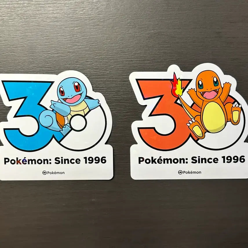 [BUNJANG] Pokemon 30th Anniversary Squirtle &amp; Charmander Stickers Bundle / 꼬부기 파이리 포켓몬 30주년 스티커