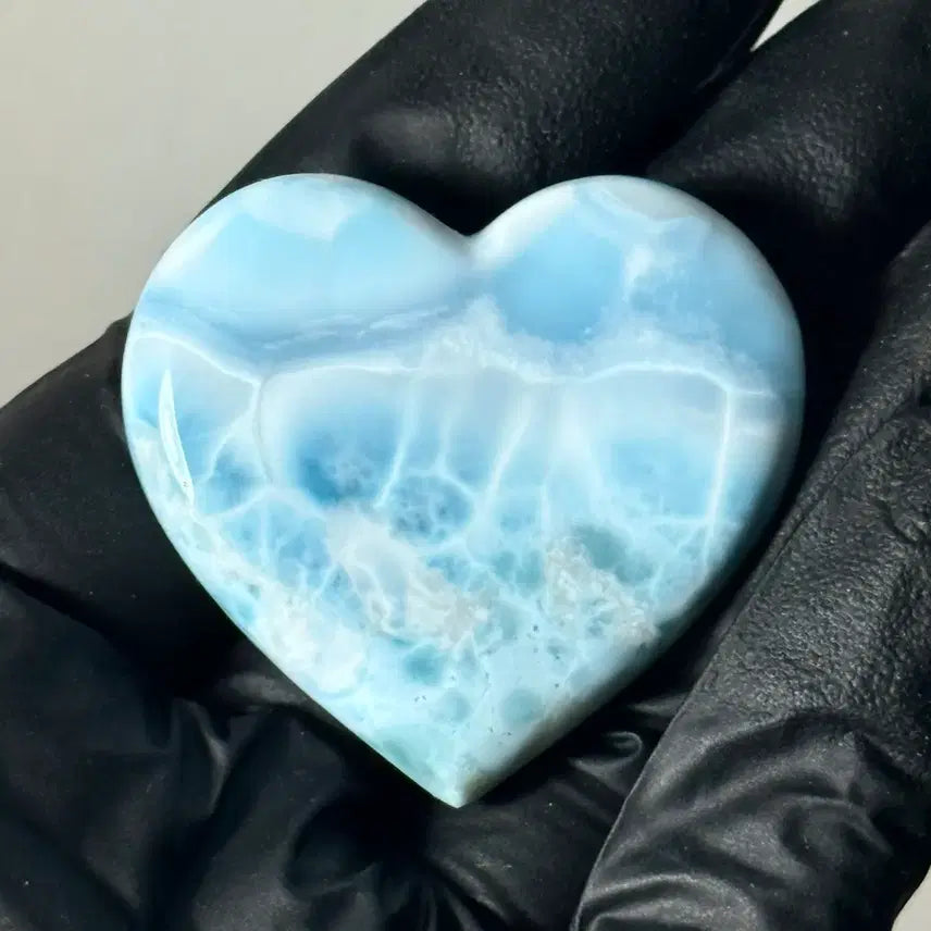 [BUNJANG] Larimar Double-Sided Heart 33.7g Natural Gemstone / 라리마 양면 하트 33.7g 천연 원석, 준보석