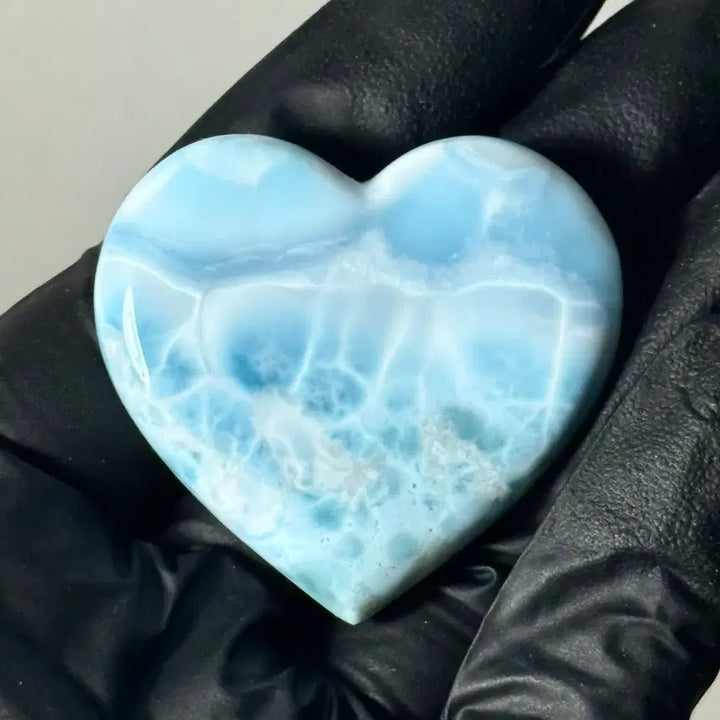 [BUNJANG] Larimar Double-Sided Heart 33.7g Natural Gemstone / 라리마 양면 하트 33.7g 천연 원석, 준보석
