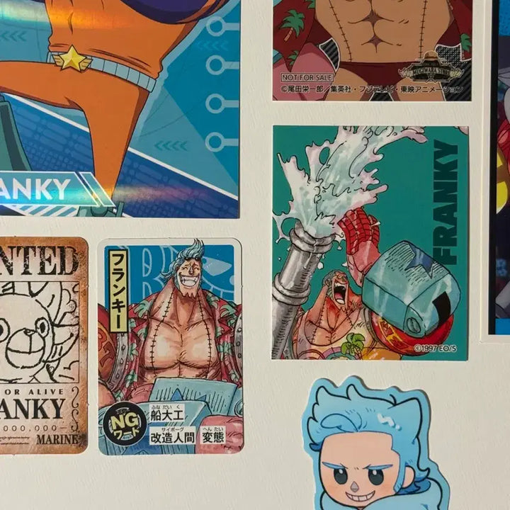 [BUNJANG] One Piece Franky Sticker and Paper Goods Set / 원피스 프랑키 스티커 및 지류 굿즈 공식 비공식 세트 판매