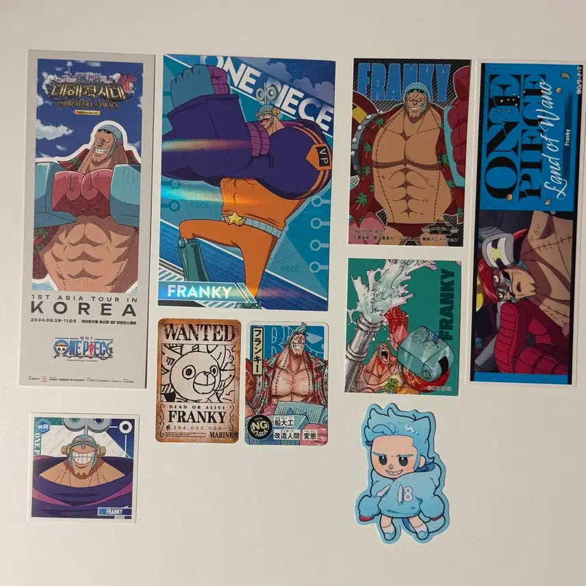 [BUNJANG] One Piece Franky Sticker and Paper Goods Set / 원피스 프랑키 스티커 및 지류 굿즈 공식 비공식 세트 판매