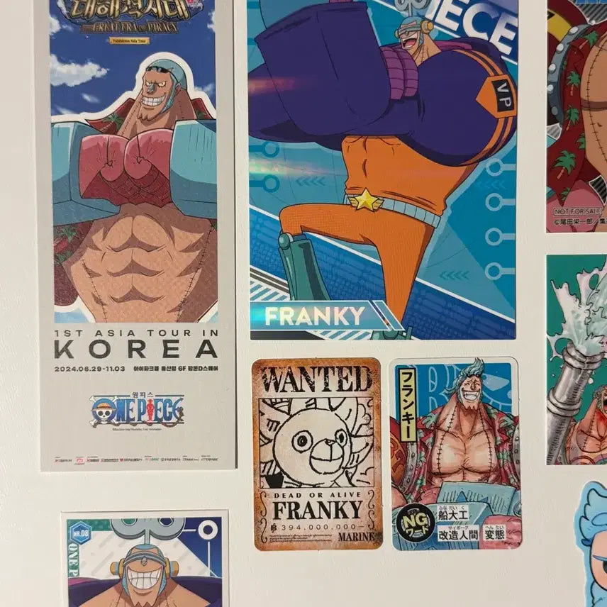 [BUNJANG] One Piece Franky Sticker and Paper Goods Set / 원피스 프랑키 스티커 및 지류 굿즈 공식 비공식 세트 판매
