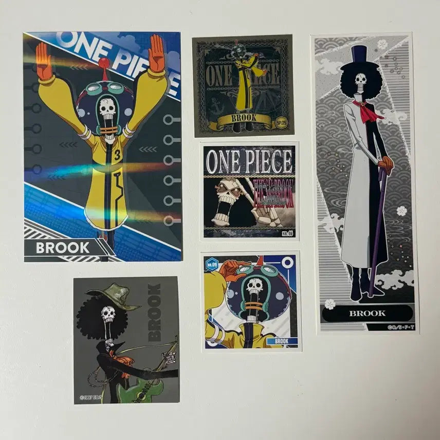 [BUNJANG] One Piece Brook Sticker &amp; Paper Goods Set / 원피스 브룩 스티커 및 지류 굿즈 공식 세트 판매