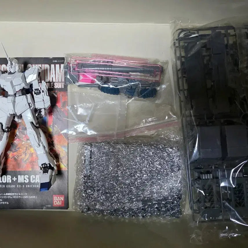 [BUNJANG] MG Unicorn HD Color + MS Cage Model Kit (Unassembled) / MG 유니콘HD컬러+MS케이지 가조