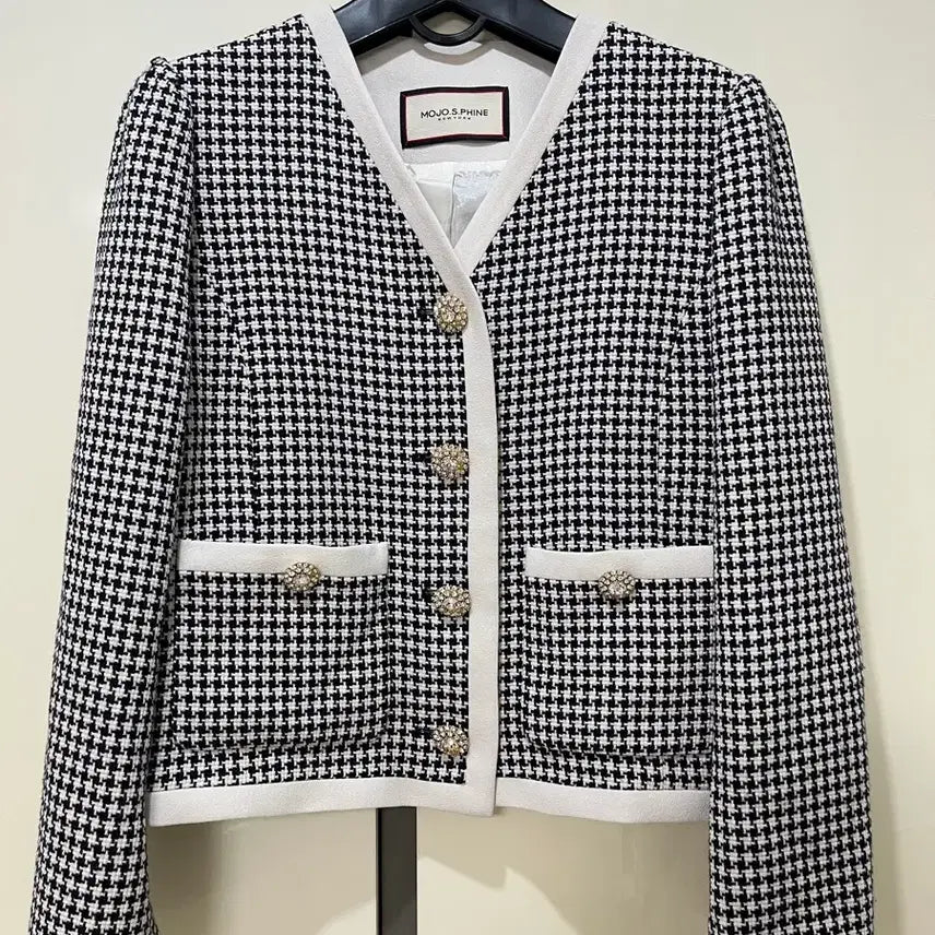 [BUNJANG] MOJOSPICE Houndstooth Tweed Jacket / 모조에스핀 하운드 투스 트위드 자켓 66