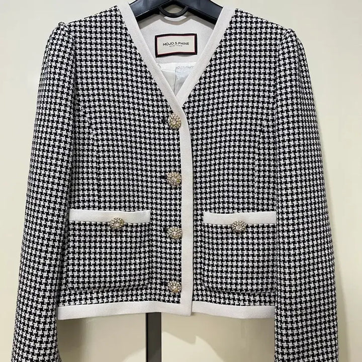 [BUNJANG] MOJOSPICE Houndstooth Tweed Jacket / 모조에스핀 하운드 투스 트위드 자켓 66