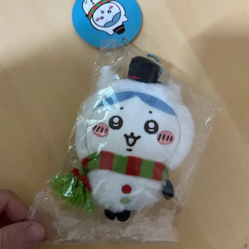 [BUNJANG] Chiikawa Hachiware Snowman Mascot / 눈사람 하치와레 크리스마스 치이카와 마스코트
