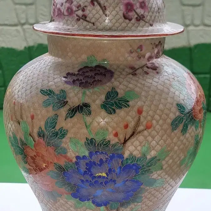 [BUNJANG] Qing Dynasty Qianlong Period Gilt-Decorated Porcelain Vase with Bird and Flower Motif / 대청 건륭년제 각화전금 화조문 대관 높이45센치 중국도자기 고도자 골통품