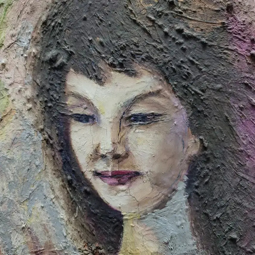 [BUNJANG] Lee Geun-hee Oil Portrait Painting (1988) / 이근희작가 유화 초상화 그림 1988년 10호