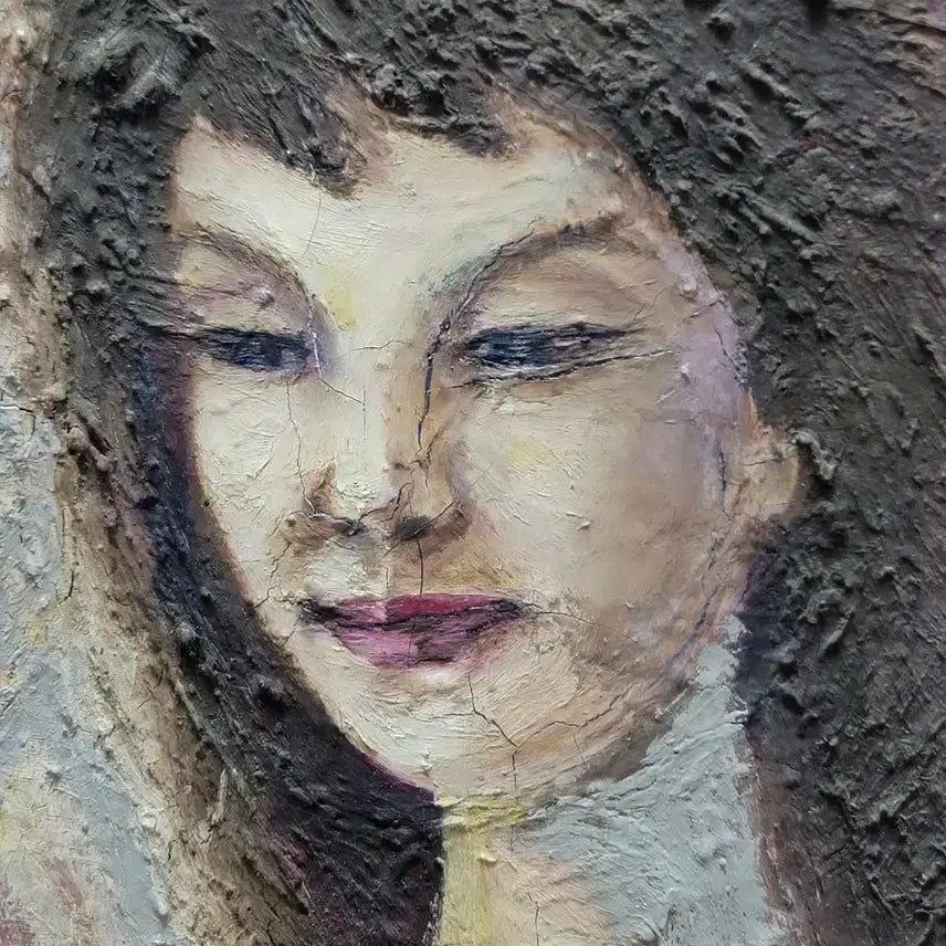 [BUNJANG] Lee Geun-hee Oil Portrait Painting (1988) / 이근희작가 유화 초상화 그림 1988년 10호