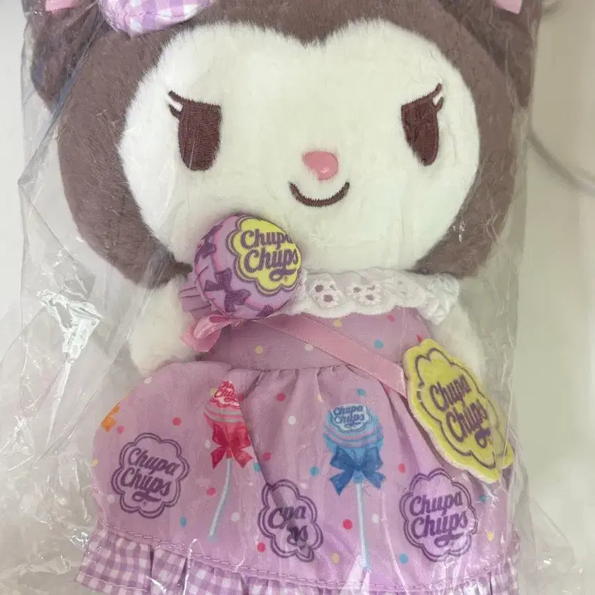 [BUNJANG] Kuromi Chupa Chups Collaboration Plush Doll / 쿠로미 츄파츕스 봉제인형 새상품