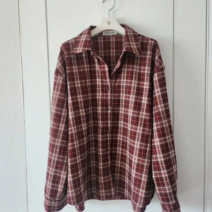 [BUNJANG] Liveary Red Checkered Shirt / 리브어리 레드 체크셔츠