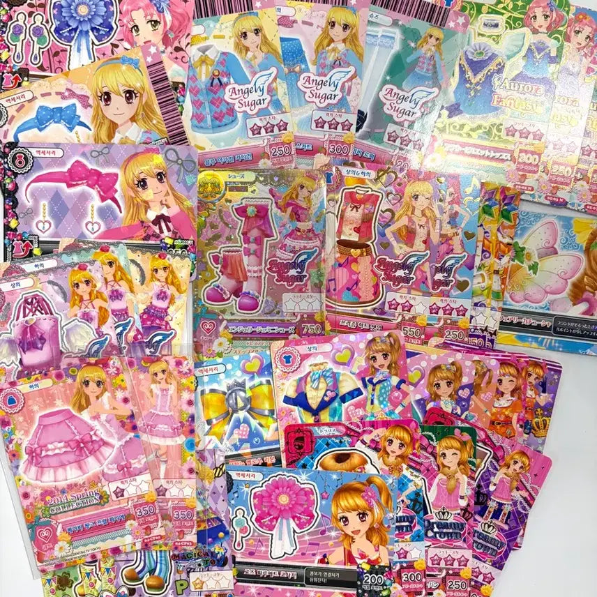 [BUNJANG] Aikatsu! Riamu Focused Card Bundle (Ichigo, Hoshimiya, Akari) / 희귀) 아이엠스타 라임 위주 카드 33장 일괄 (이치고 하늘 아카리