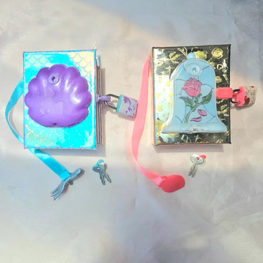[BUNJANG] The Little Mermaid &amp; Beauty and the Beast Mini Diary Set / 인어공주,미녀와야수 미니다이어리