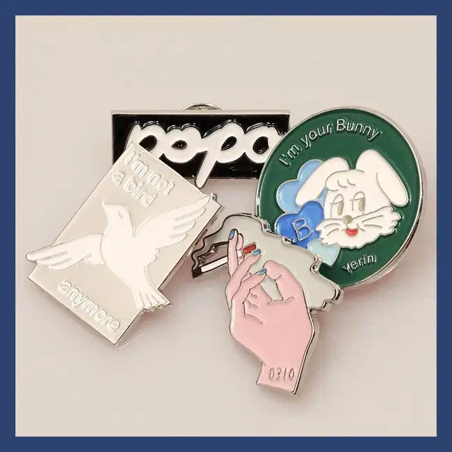 [BUNJANG] Yerin Baek Turn on that Blue Vinyl MD Pin Badge Set / 백예린 굿즈 핀뱃지 세트 턴온댓블루바이닐 MD 양도 판매