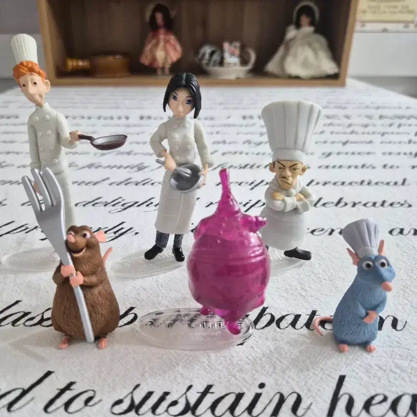 [BUNJANG] Ratatouille 6 Figure Set (Rare) / 라따뚜이 피규어 6종 세트(레어)