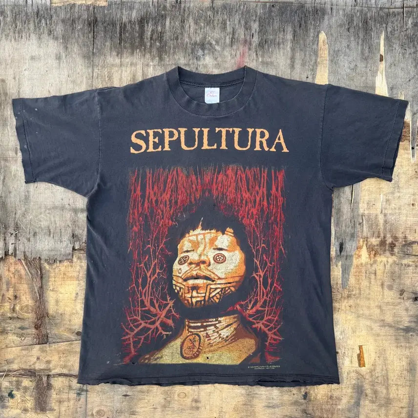 [BUNJANG] Vintage Sepultura Roots 1996 T-Shirt XL / 빈티지 세풀투라 Sepultura Roots 1996 티셔츠