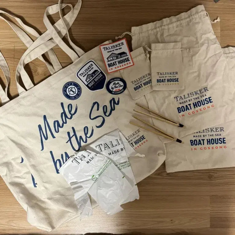 [BUNJANG] Talisker Limited Edition Eco Bag Pouch Set / 한정판 탈리스커 에코백 파우치 집게 비닐봉투 와팬 등 세트